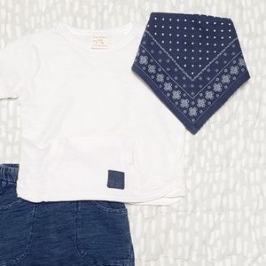 $3 BUNDLED ~ Oshkosh reversible bandana bib